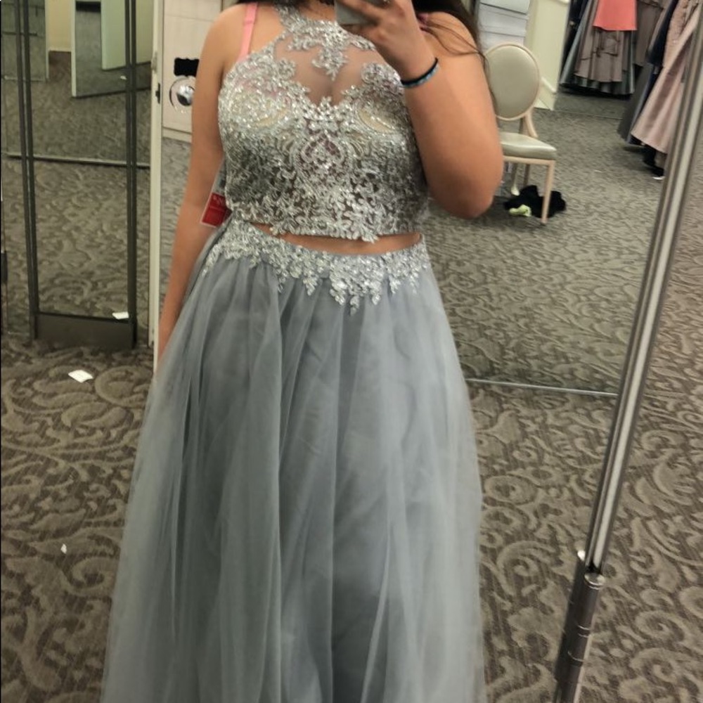 Beautiful Silver Prom Dress